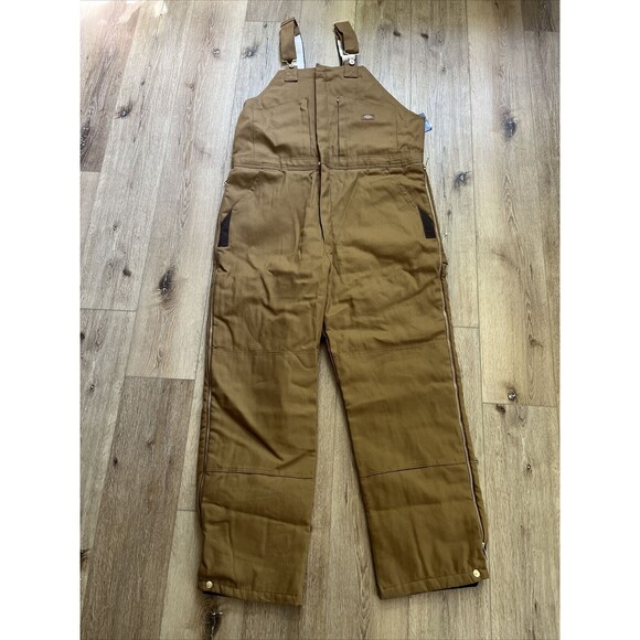 Dickies Other - Dickies men’s Premium Insulated Bib overalls coveralls Water Resistant Brown  XL